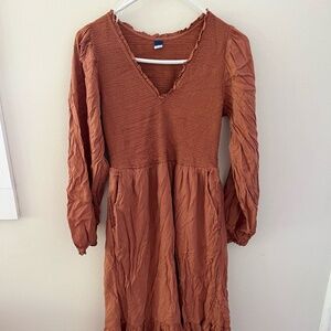 Womens brown old navy maxi dress size M